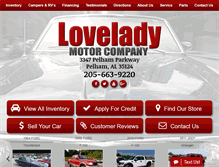 Tablet Screenshot of loveladymotors.com